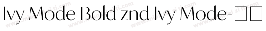 Ivy Mode Bold znd Ivy Mode字体转换